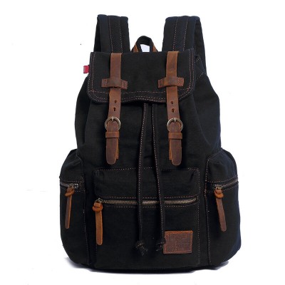 KP9 OXFORD™ Canvas und Leder  Damen Rucksack - schwarz 16"